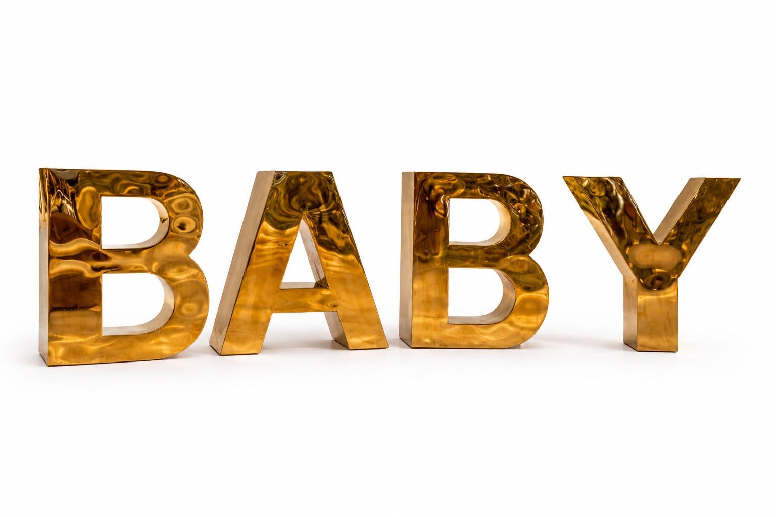 BABY - Luxe Gold Marquee Letters - Thumbnail 2