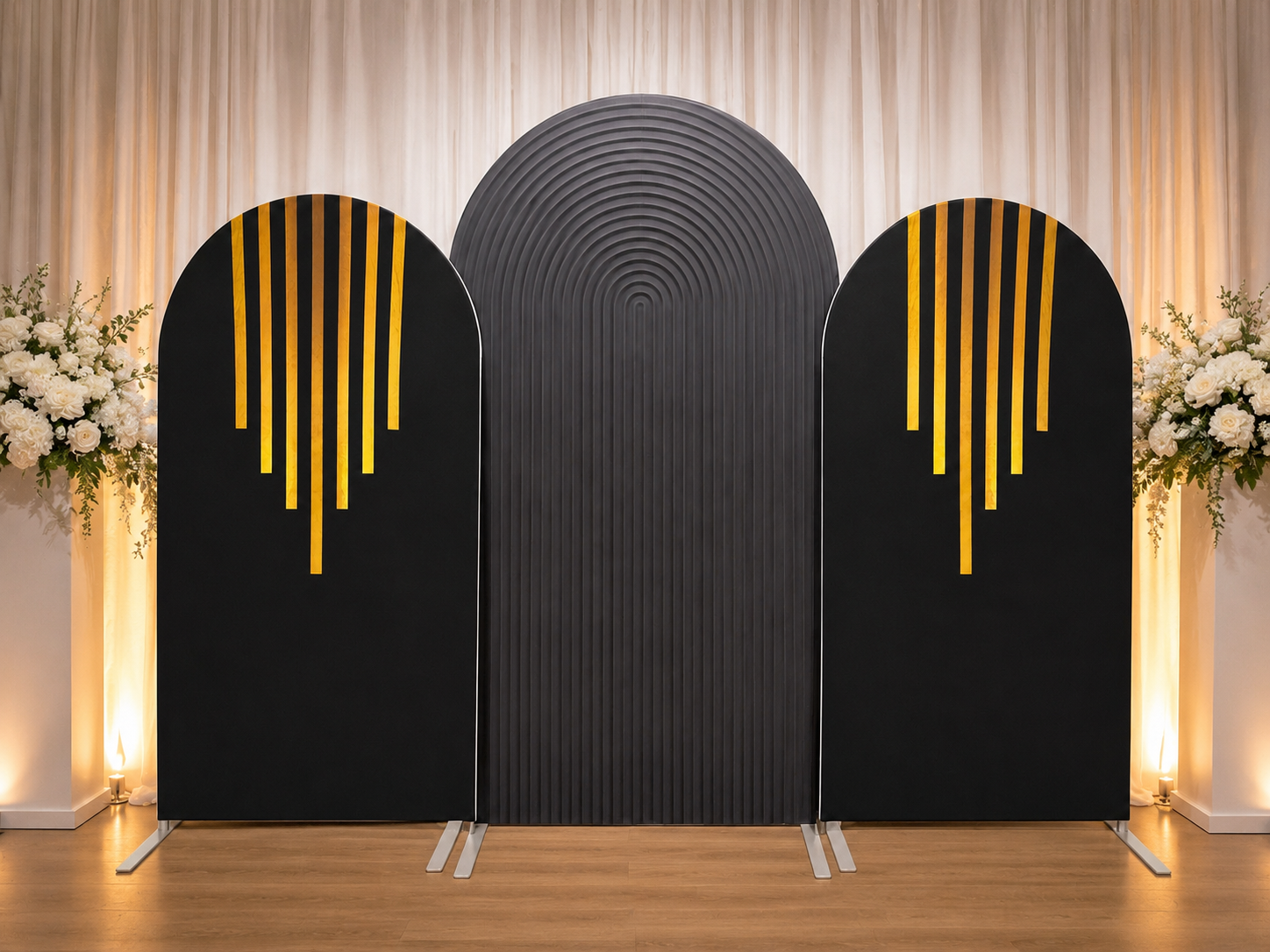 Modern Triple Arch Backdrop Set