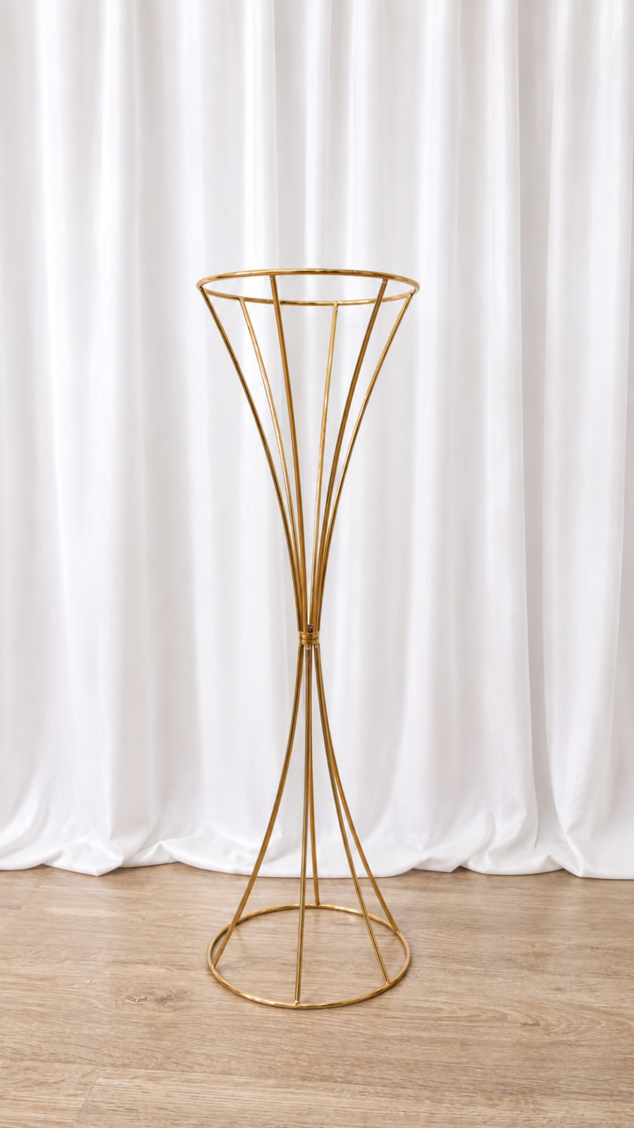 Gold Hourglass Pedestal Stand - Thumbnail 2