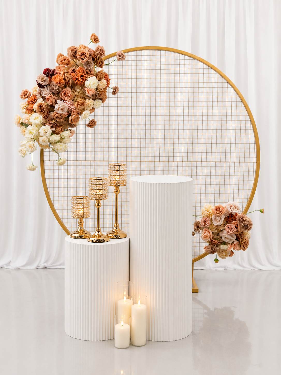 Blush Bloom Mesh Backdrop Package