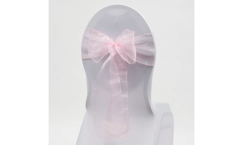 Organza Chair Sashes - Light Pink - Thumbnail 2