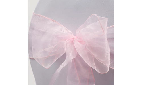 Organza Chair Sashes - Light Pink - Thumbnail 3