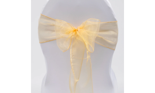 Organza Chair Sashes - Golden Yellow - Thumbnail 2