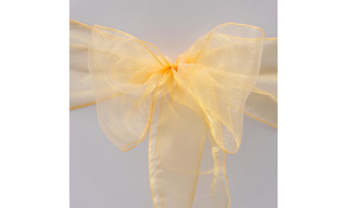 Organza Chair Sashes - Golden Yellow - Thumbnail 3