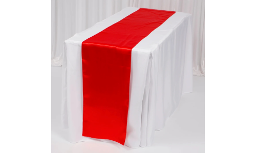 Table Runner - Satin - Red