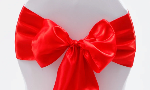 Chair Sash - Satin - Red