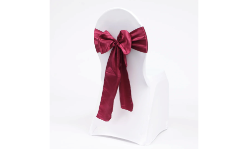 Chair Sash - Satin - Burgundy - Thumbnail 2
