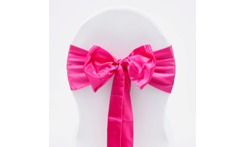 Chair Sash - Satin - Hot Pink